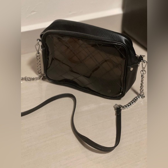 ZARA Black Black Vinyl Crossbody Bag - Picture 2 of 15